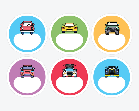 Round Car Labels